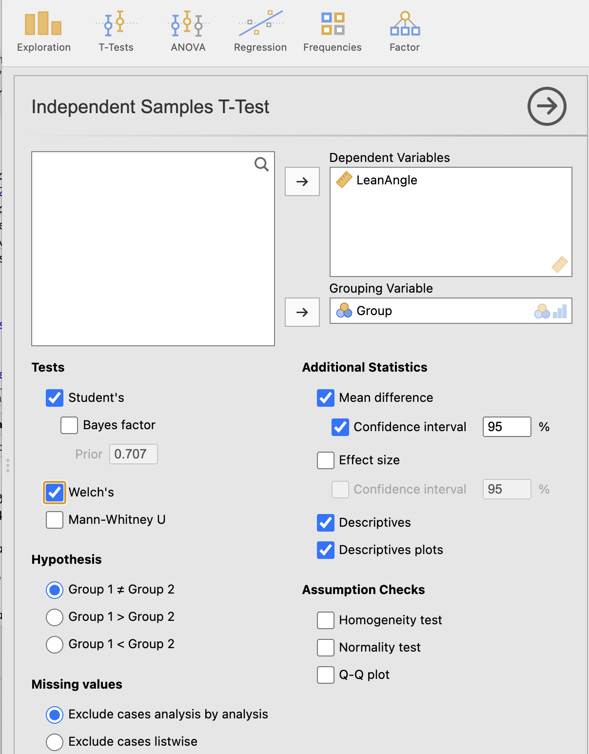 Enter the variables.