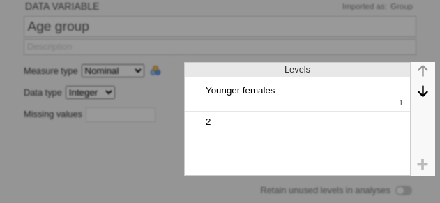 Describing the qualitative variable.