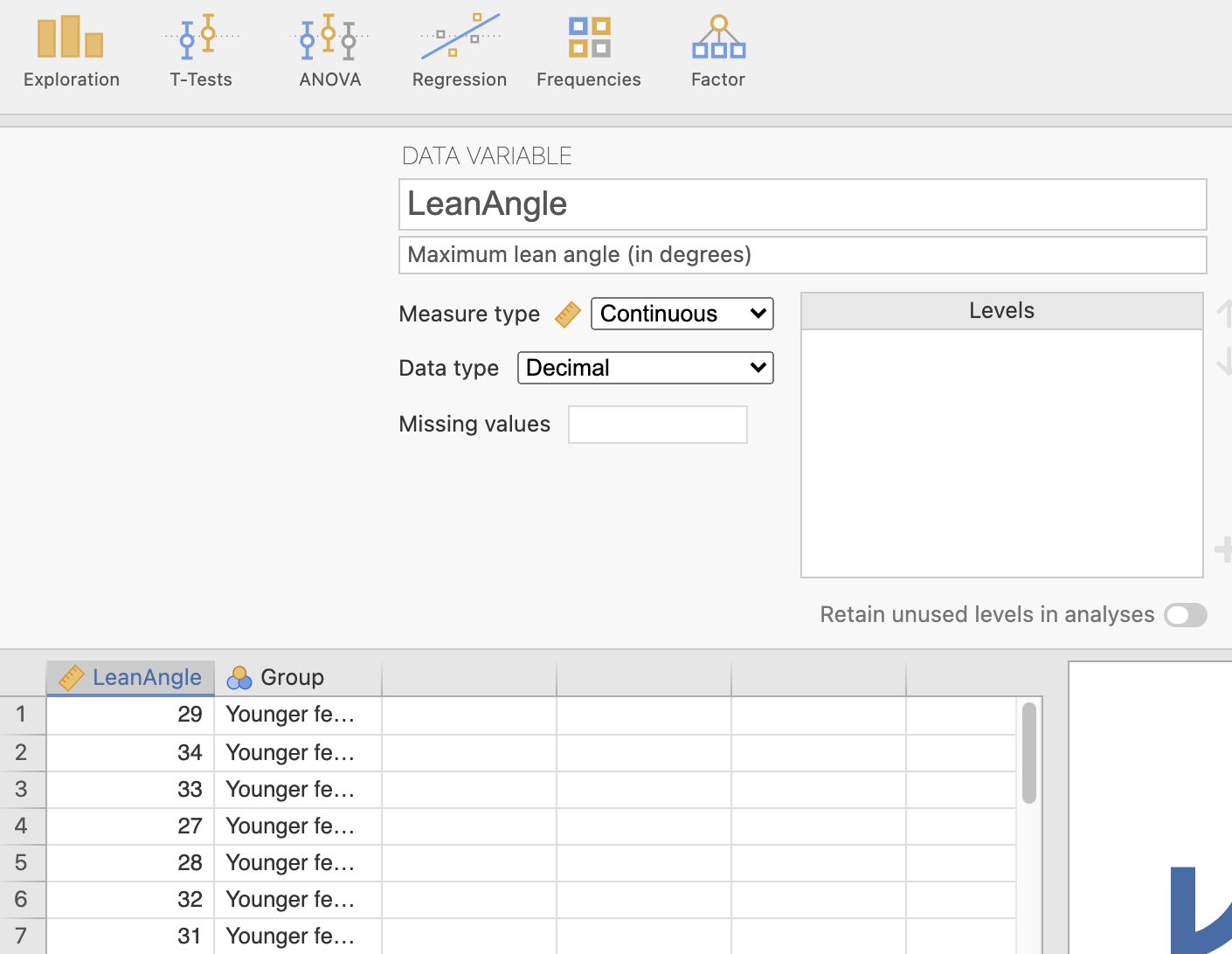 Describing the quantitative variable.